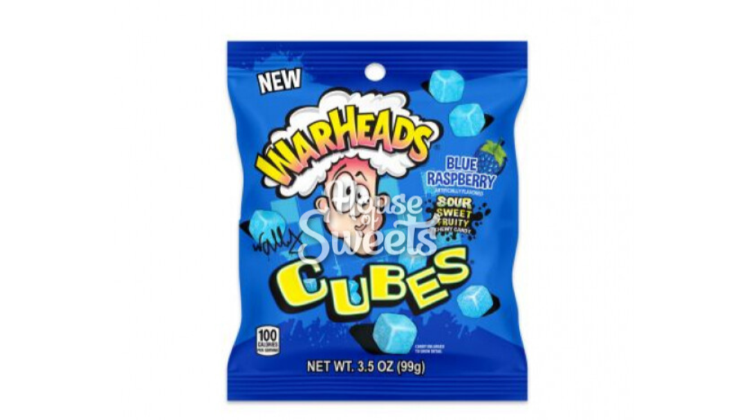 Warheads Blue Raspberry Cubes 99g