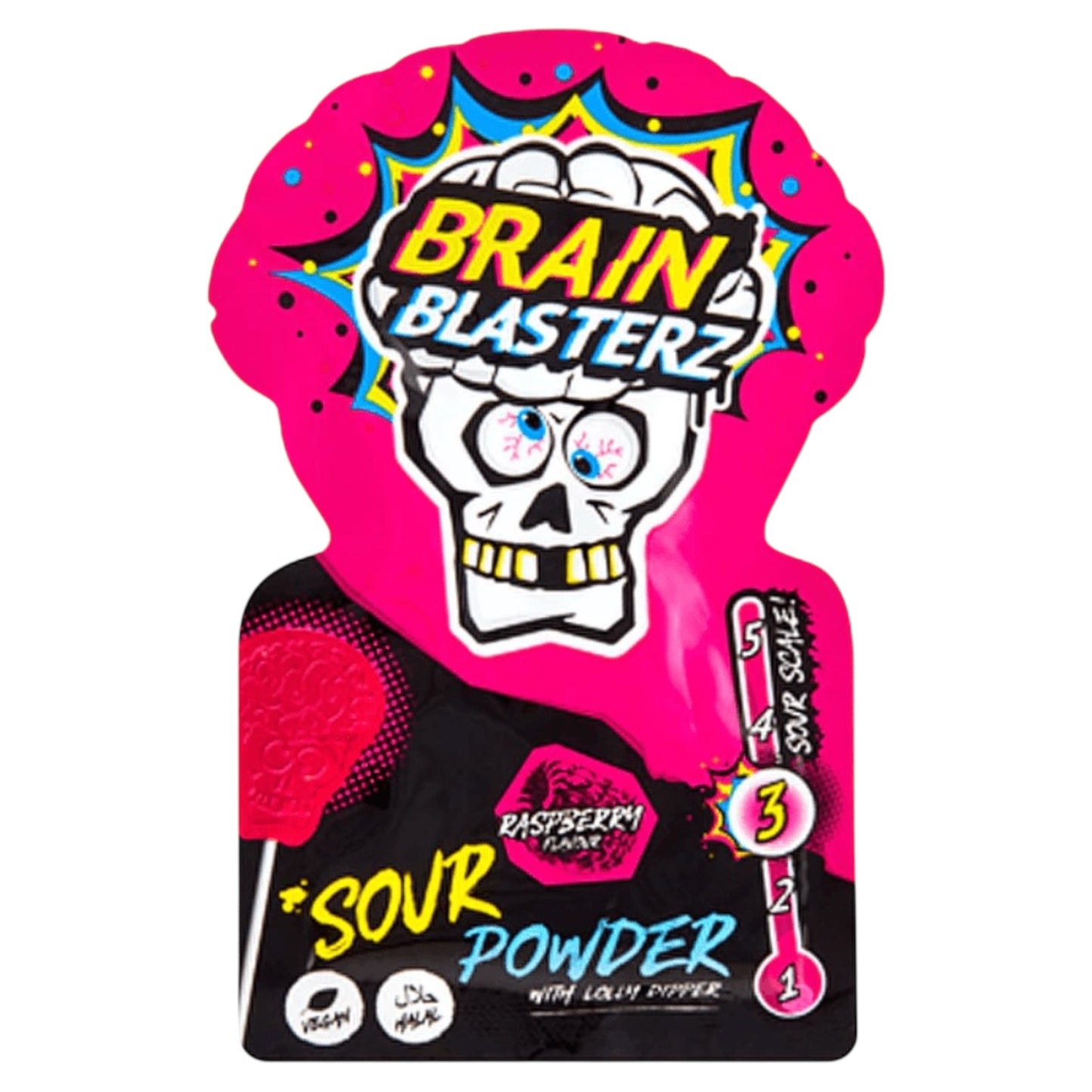 Brain Blasterz Sour Powder – Raspberry Flavour