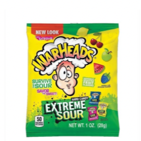 WARHEADS EXTREME SOUR 28G