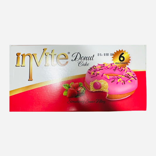Invite Donut Cake Strawberry 6 Stück 300g