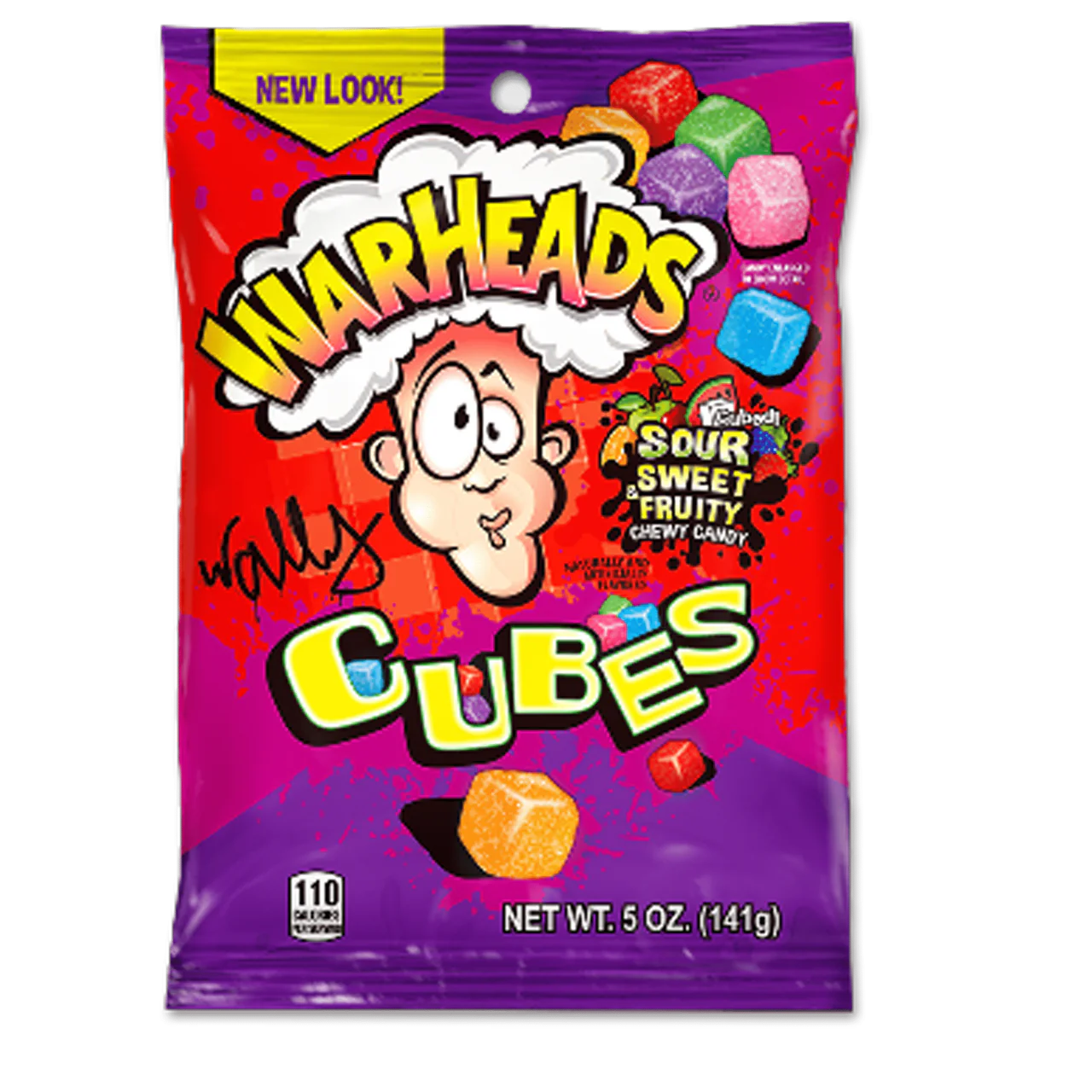 Warheads Sour Sweet Fruity Cubes 141g