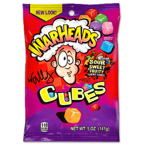 Warheads Sour Sweet Fruity Cubes 141g
