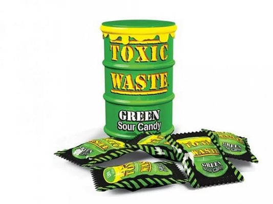 Toxic Waste Green Sour Candy Drum 42g