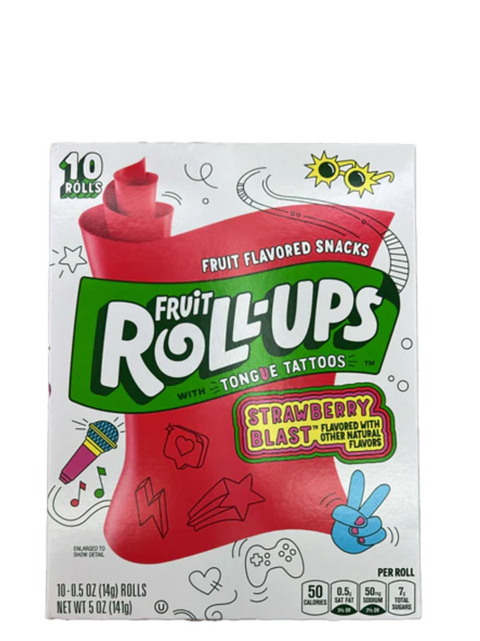 Fruit Roll-Ups Tongue Tattoos Strawberry 141g